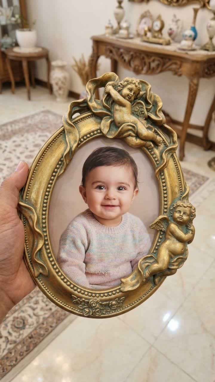 قاب بیضی دوفرشته
